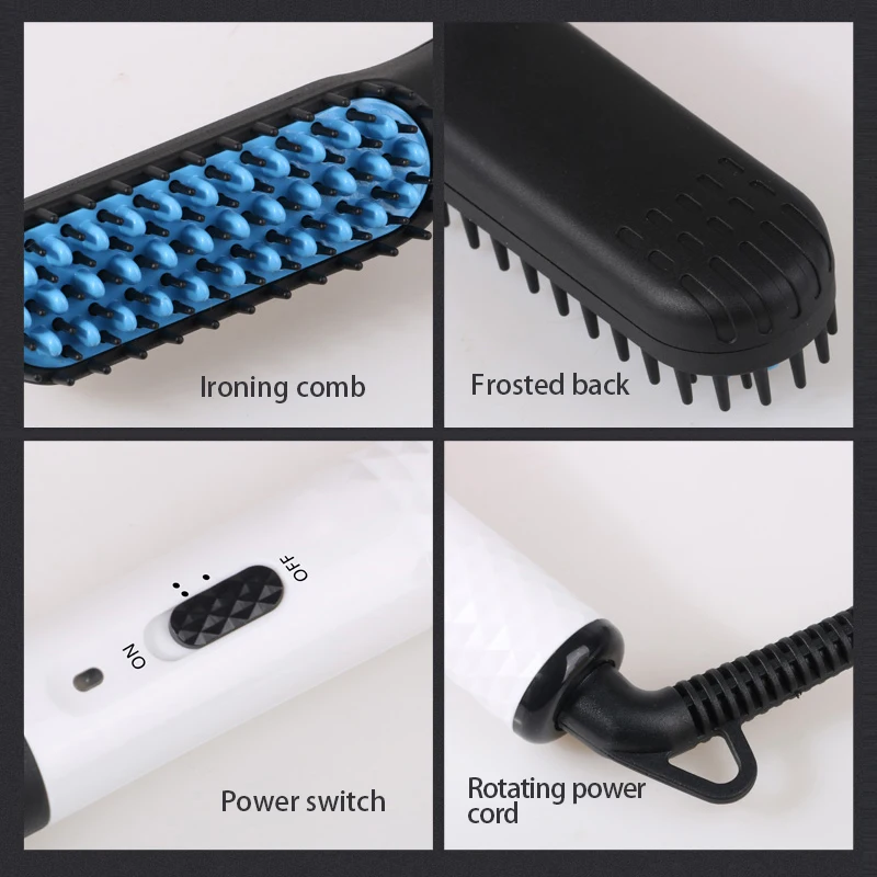 Electric Beard straightener brush heating Straightening Hair Comb Men Women quick Hair styler Straightener Brush