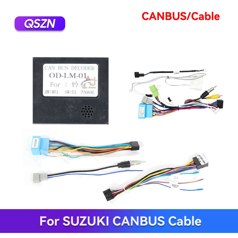 QSZN для SUZUKI стерео радиокабель CANBUS box SWIFT GRAND VITARA XL-7 S-presso WAGON R EVERY BREEZA HUSTLER liana адаптер A6