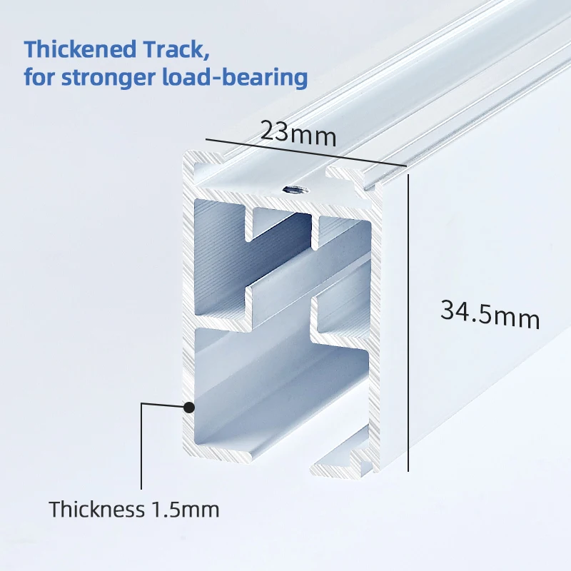 モダンな4.5メートルセット、静音アルミ合金製スマート電動プラグ式カーテンレール、オフライン音声制御リモコン付き