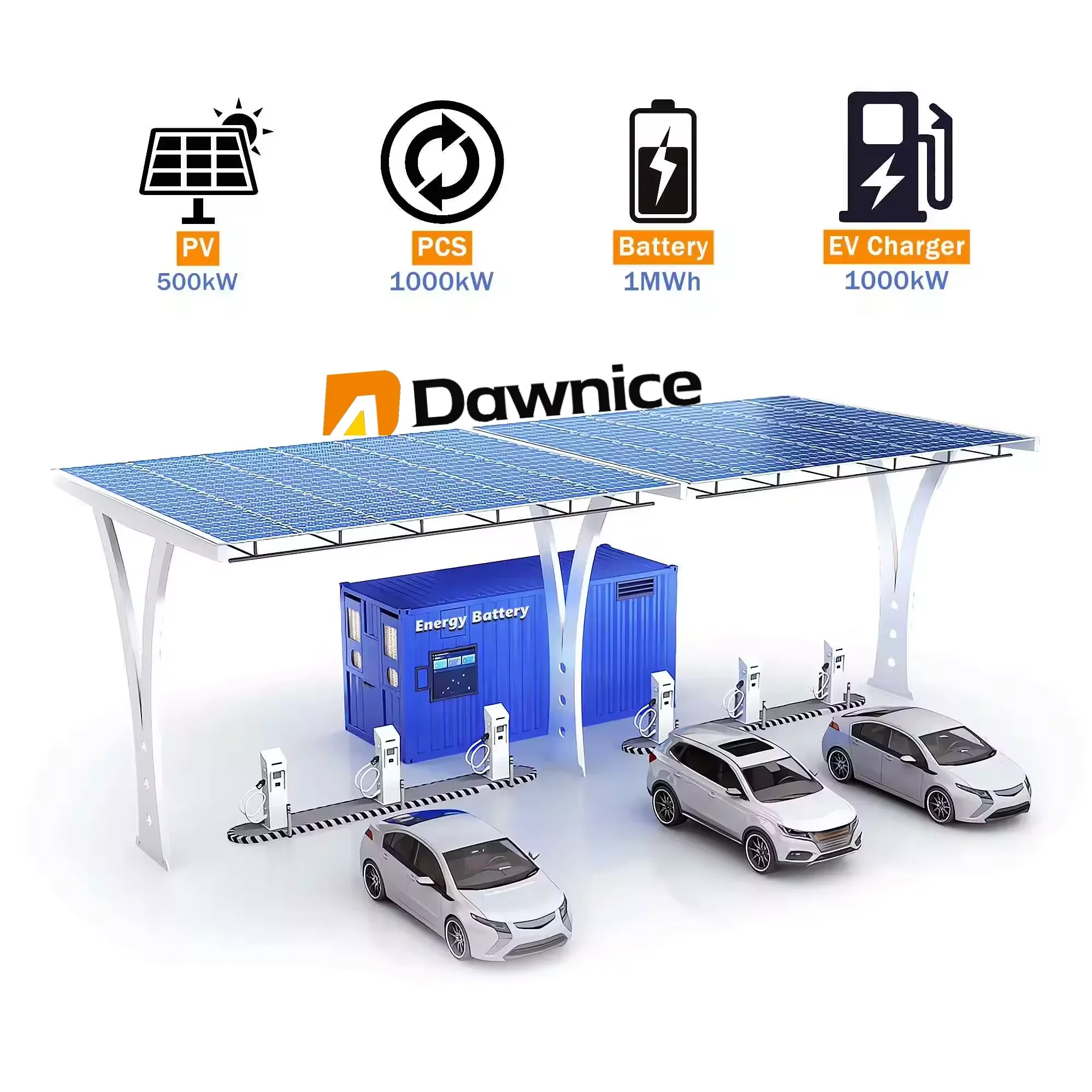 200KW 300KW 360KW 500KW Commercial Vehicle Charging Pile Car Solar System EV Charger Floor Mounted DC Fast Charging Station