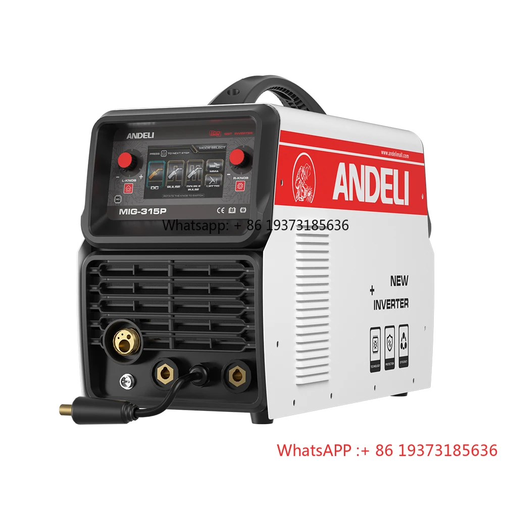 

ANDELI New Arrival MIG-315P 380V 300A LCD 5 in 1 Double Pulse MMA DC TIG LIFT TIG MMA Welding Machine Accomodate 15kg Spool
