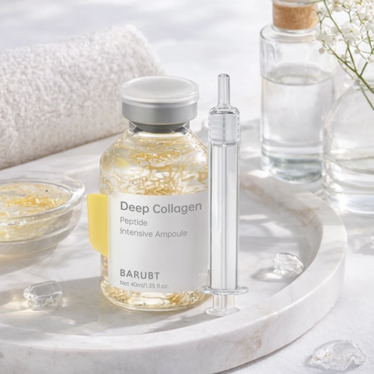 Peptide, Collagen, Peptide, Facial Essence, Refreshing, Anti-Aging and Firming Essence, Containing Palmitoyl Pentapeptide