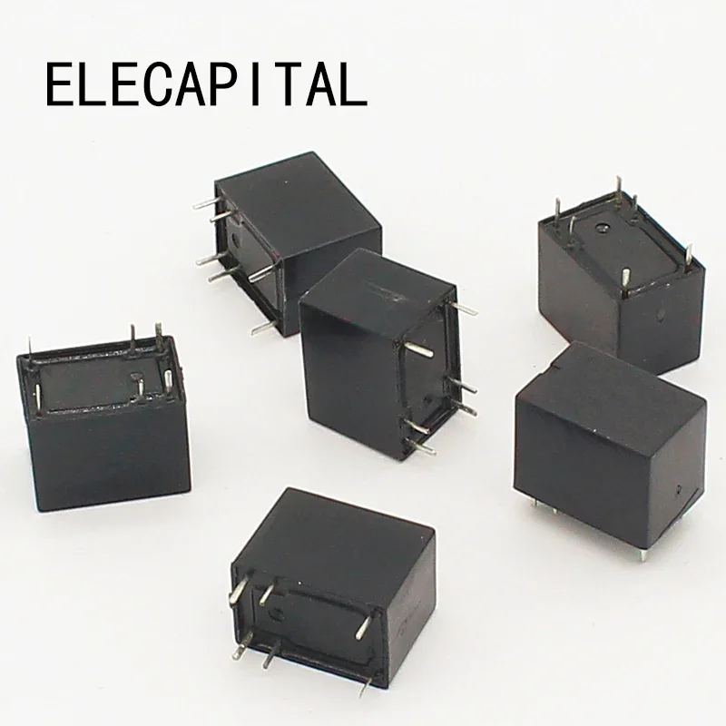 20 sztuk miniaturowy przekaźnik PCB 6 pinów mini przekaźnik DC 3V 5V 9V 12V JRC-21F 4100 przełącznik przekaźnika