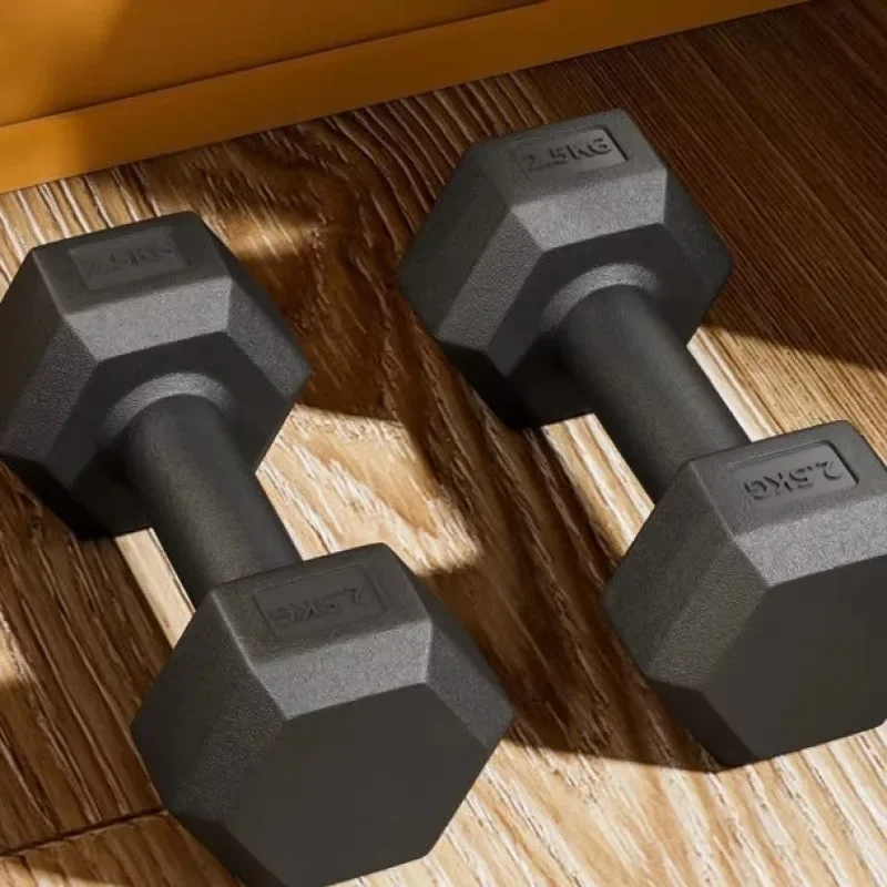 Rubber Coated Dumbbells Men Women Fitness Equipment for Students Home Use Durable Non-Slip Design Hot Sale