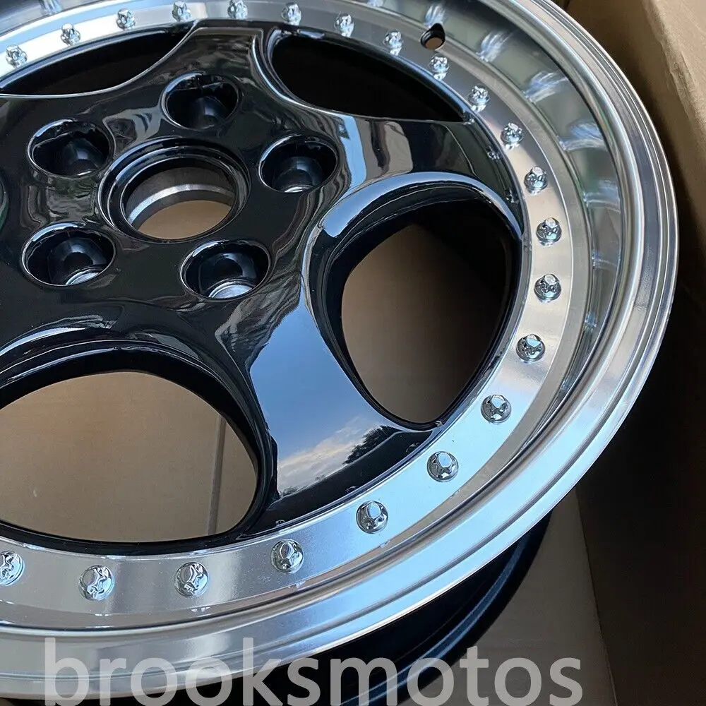 17" GESCHMIEDETE, klassische, breite, schwarze Räder, Felgen, passend für PORSCHE 944 1981–1986