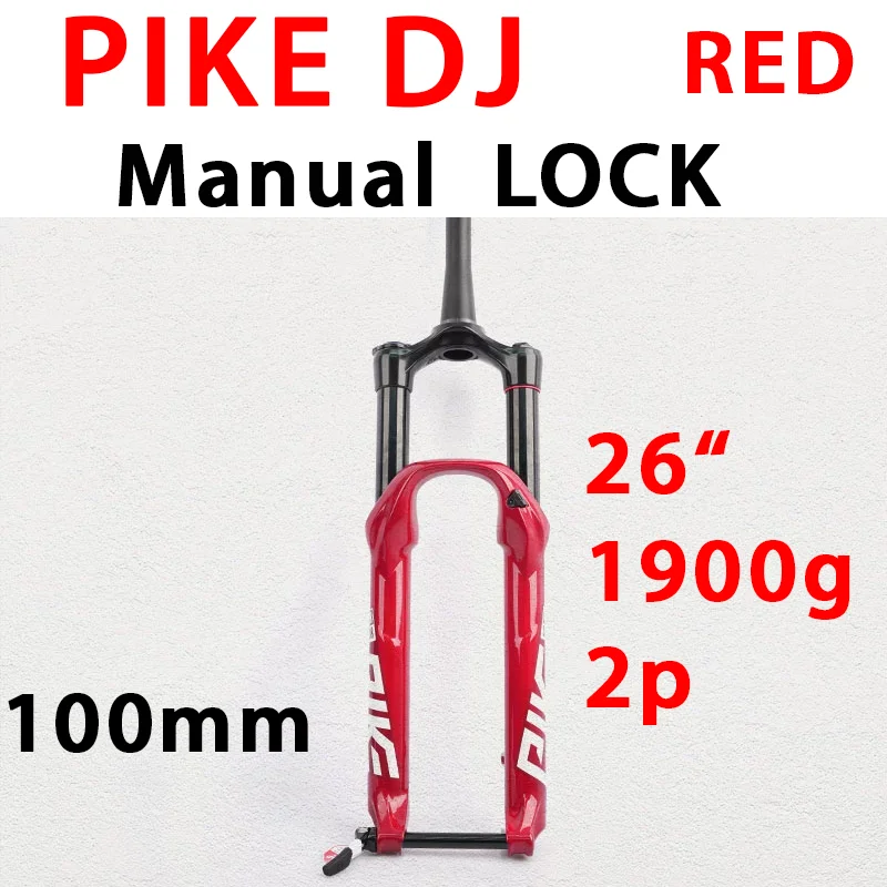 Подвесная вилка ROCKSHOX Pike DJ, РАЗМЕР колес 26 дюймов, TRAVEL 100 мм, AXLE 15x100 мм Solo Air, аксессуары для велосипедов MTB, велоспорт