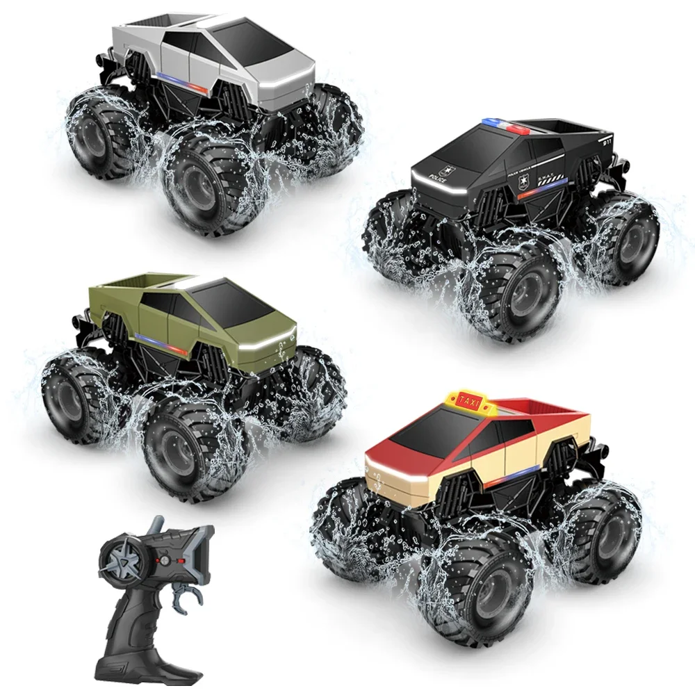 

2.4G Remote Control Amphibious Off-Road Vehicle, Four-Wheel Drive, Five Sided Lighting, Suitable for Indoor and Outdoor Play