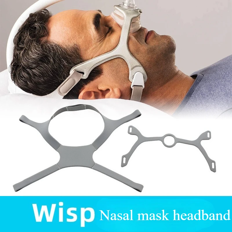 

Повязка на голову для носовой маски Wisp Elf — дыхательная оправа CPAP, легкая регулируемая для терапии сна