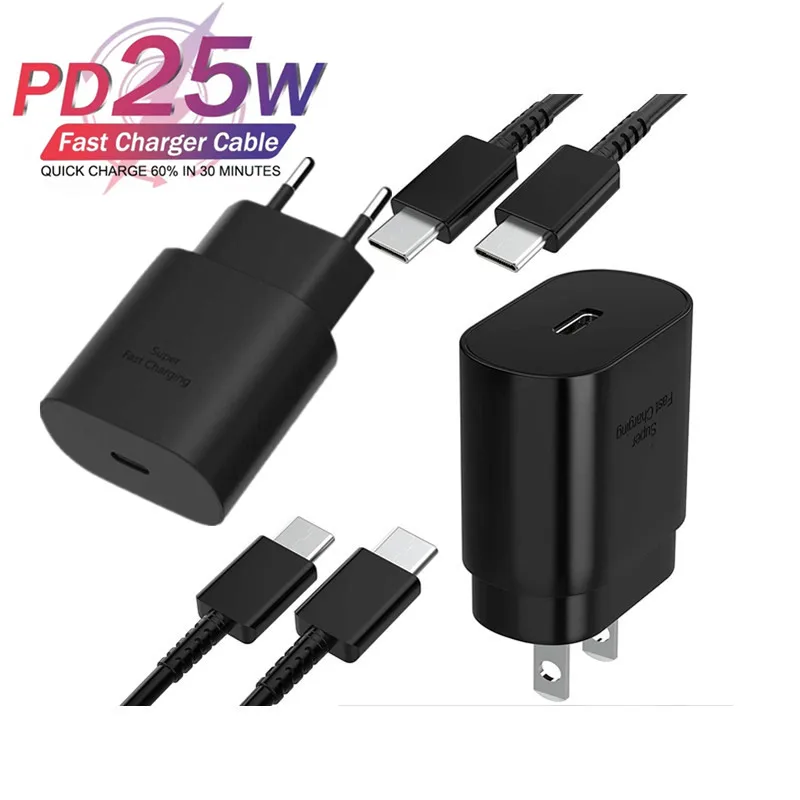 25W PD Super fast charging Wall Charger Type c PD Quick charger USB C Adapters for Samsung Note 20 S21 S22 S23 S24 NOTE 20