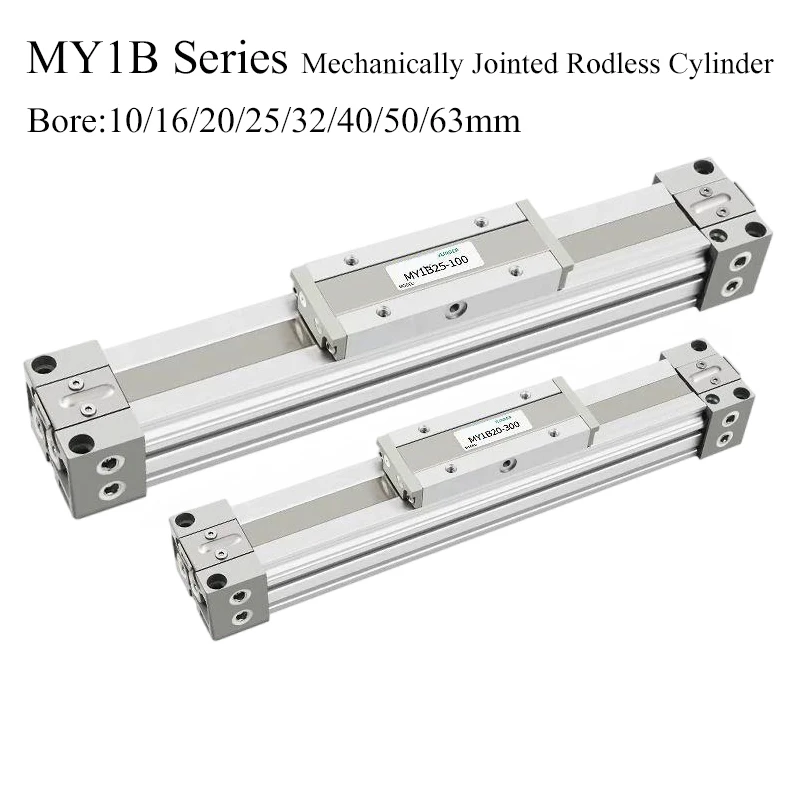 MY1B10 MY1B16 MY1B20 MY1B25 MY1B32 MY1B40 Mechanically Combined Sliding Table With Guide Rail Rodless Cylinder MY1B20-300Z