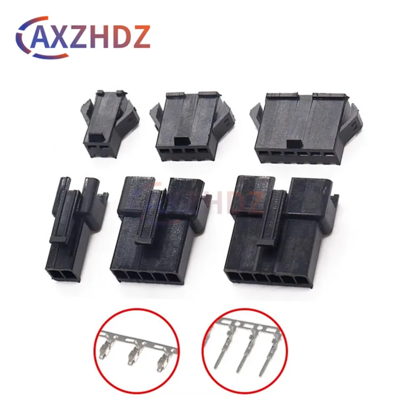 

10/50 Sets JST SM2.54 2/3/4/5/6/7/8/9/10/11/12 Pin Pitch 2.54mm SM Female and Male wire connector housing SM-2P SM-2R SM2.54MM