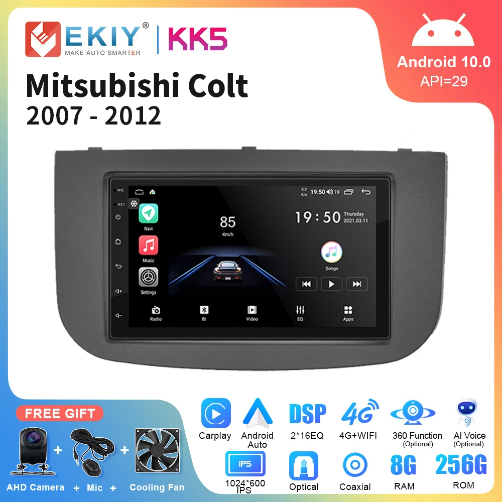 

EKIY KK5 7'' Android Auto Radio For Mitsubishi Colt 2007-2012 Carplay Stereo Car Multimedia Video Player Navigation GPS 2din DVD