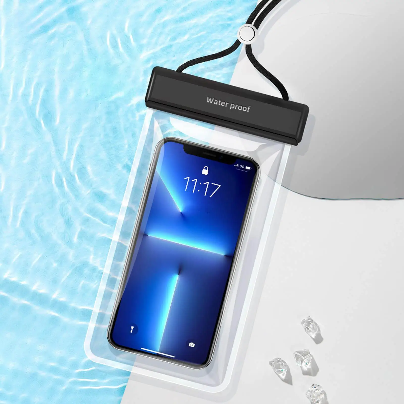 حقيبة هاتف IPX8 مقاومة للماء، حقيبة جافة للسباحة والغوص مع شاشة لمس للأجهزة المحمولة حتى 7.2 بوصة