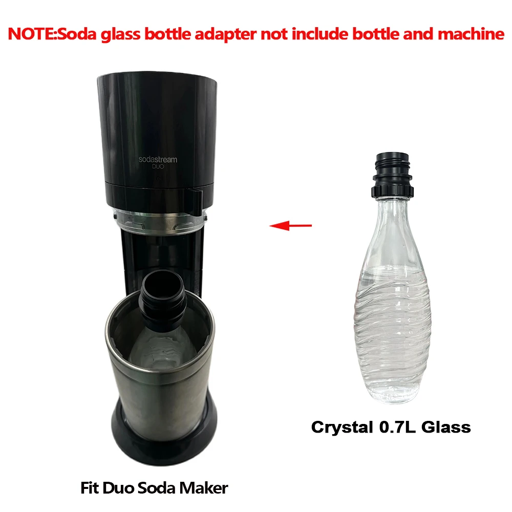 New Quick Connect Soda Bottle Adapter for Soda Crystal 0.7L Glass Bottle Compatible with Terra,Art,Aqua Fizz Soda Machine