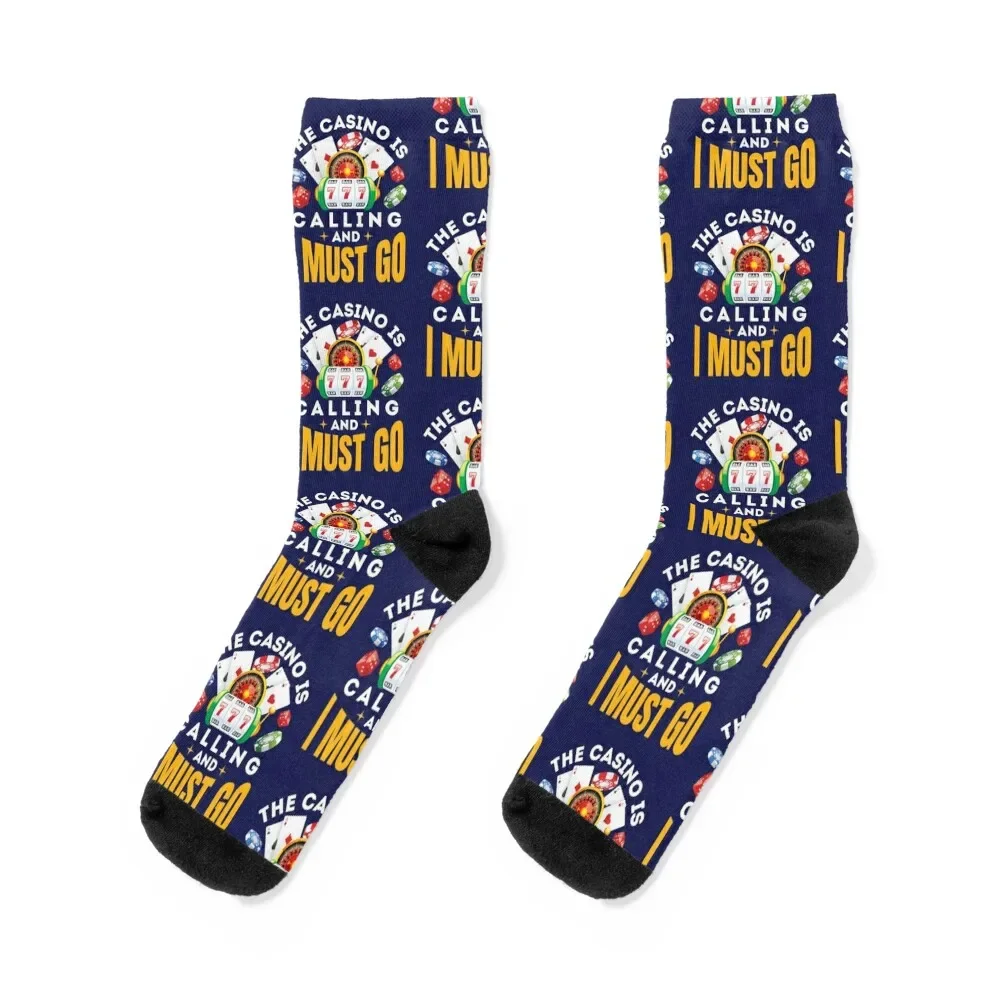 The Casino Is Calling and I Must Go Socks floral warm winter Thermal man winter Socks For Men Women's