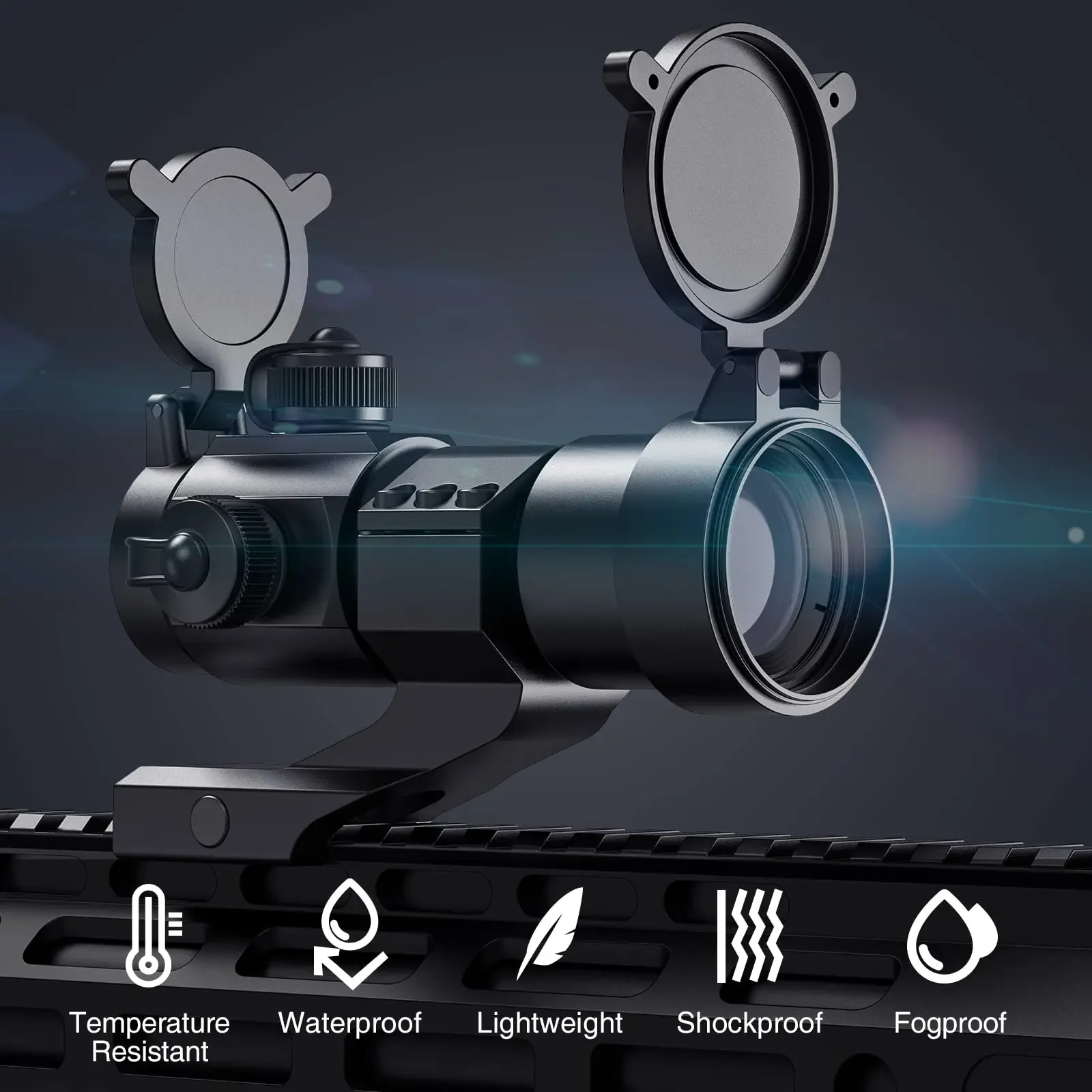 Imagem -02 - Tactical Red Green Dot Sight Reflex Colimador Hunting Optics 20 mm Cantilever Scope Mount 4moa 1x30 mm