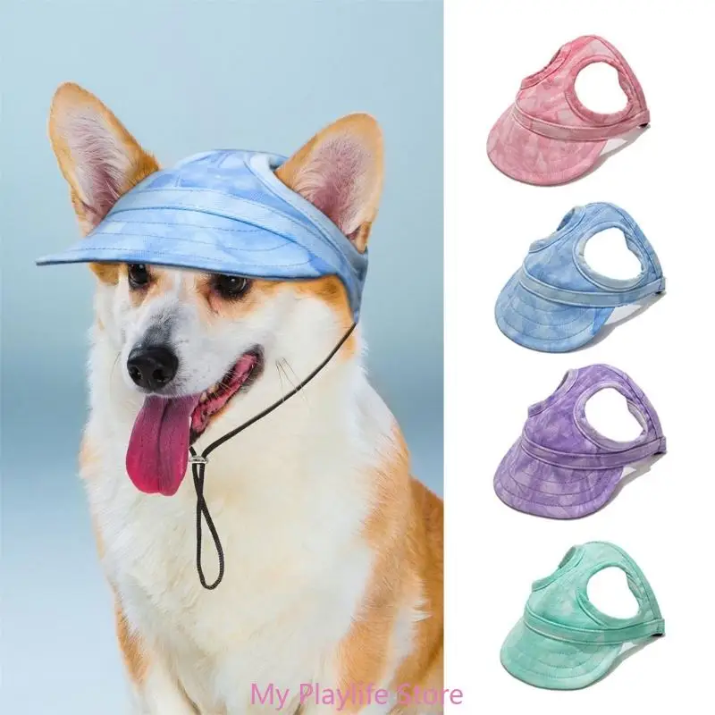 Pet Dog Caps Small Puppy Pets Summer Solid Color Dog Baseball Visor Hat Outdoor Accessories Sun Bonnet