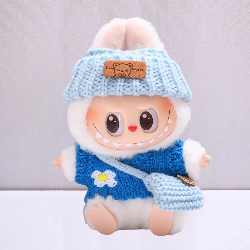 

Кукольная одежда, аксессуары для Кореи Kpop EXO 17 см Labubu V2 V1, зимний клубничный свитер Love, антифриз, детская игрушка в подарок