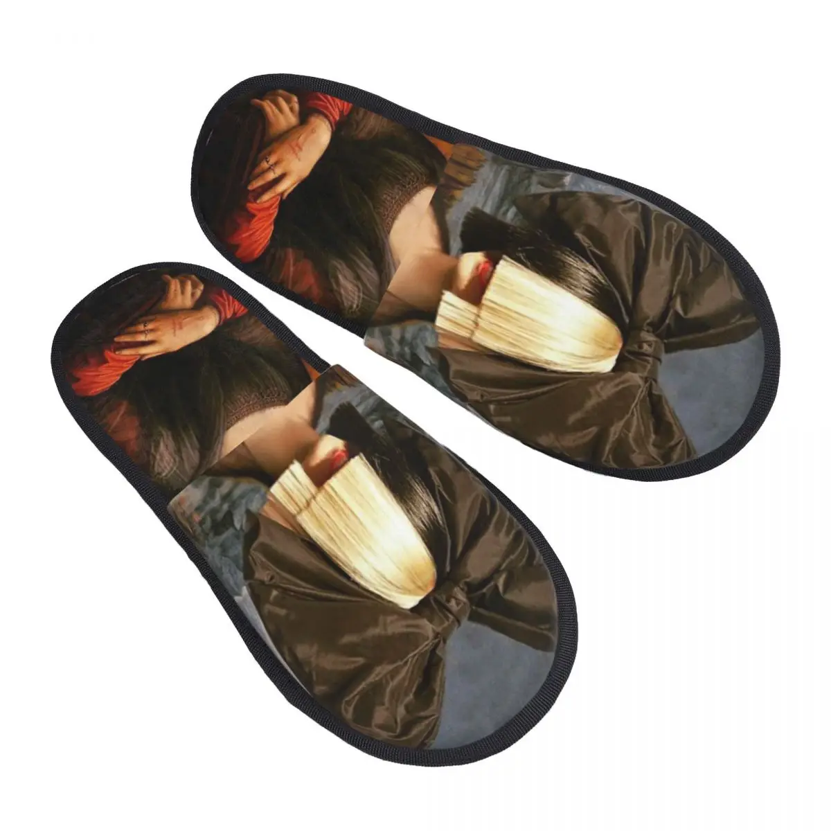 Non brand,pattern SIA Men Women Furry slippers,Cosy pantoufle homme Home slippers