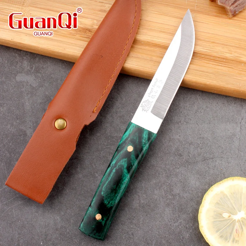 5Cr15 Steel Forged Boning Knife Kitchen Bone Chopping Meat Cleaver ABS Handle Slicing Chef Butcher Cooking Knife with Sheath