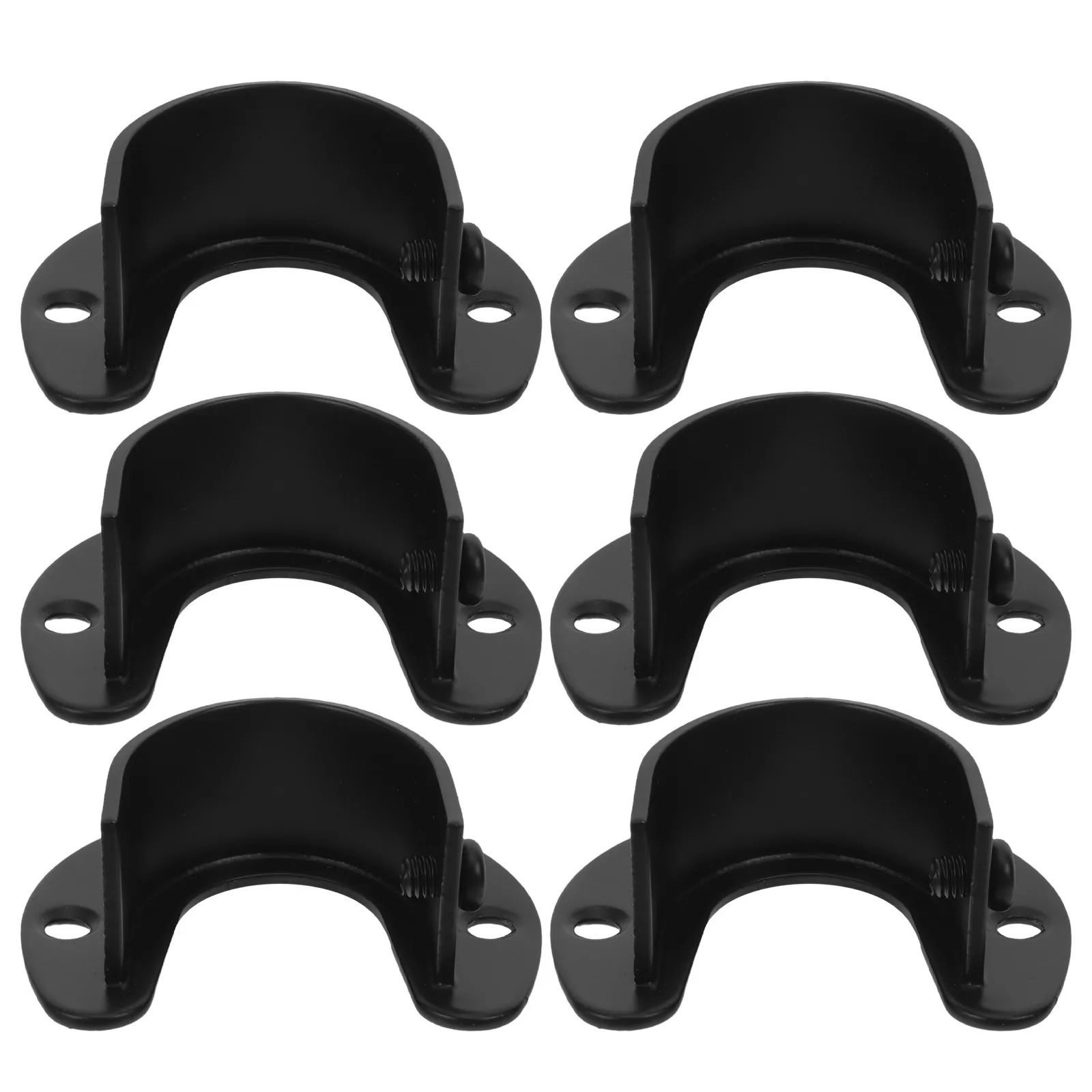 6Pcs Stainless Steel Closet Rod Holder Flange Brackets 1.3in Diameter U-Shaped Heavy Duty Clothes Rail Support Expansion Tube