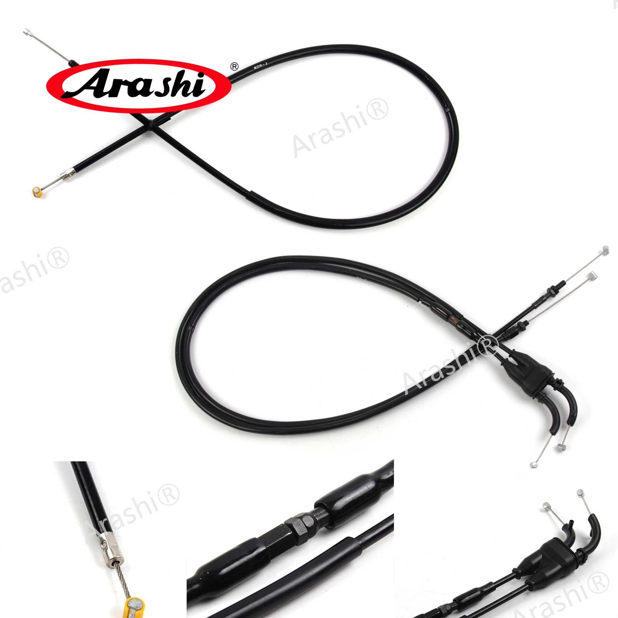 Arashi 1 Set Throttle Clutch Cable For YAMAHA MT-07A ABS 2014 2015 2016 2017 2018 2019 2020 MT07 MT-07 Fuel Cables Line Wire