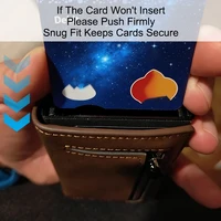 Magnetic Credit Card Holder Luxury Men Wallet Rfid Blocking Pop Up Minimalist Wallet Leather Bank Cardholder Case Vallet for Men 6