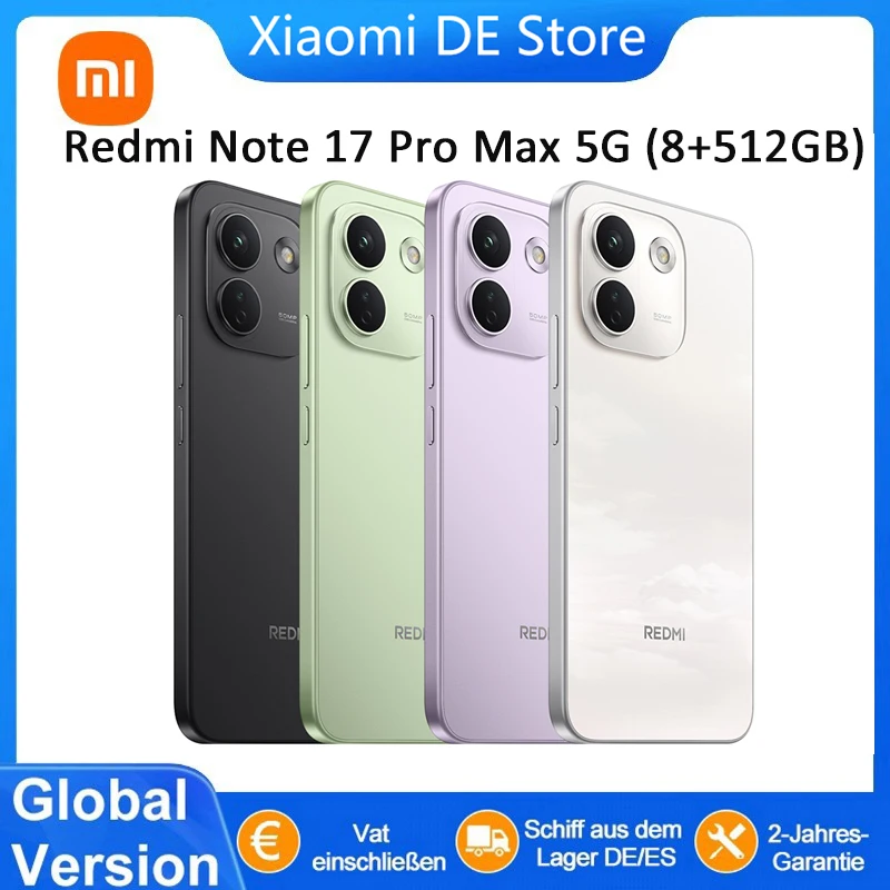 Versión Global REDMI Note 17 Pro Max 5G NFC, Teléfonos con Pantalla AMOLED de 6…