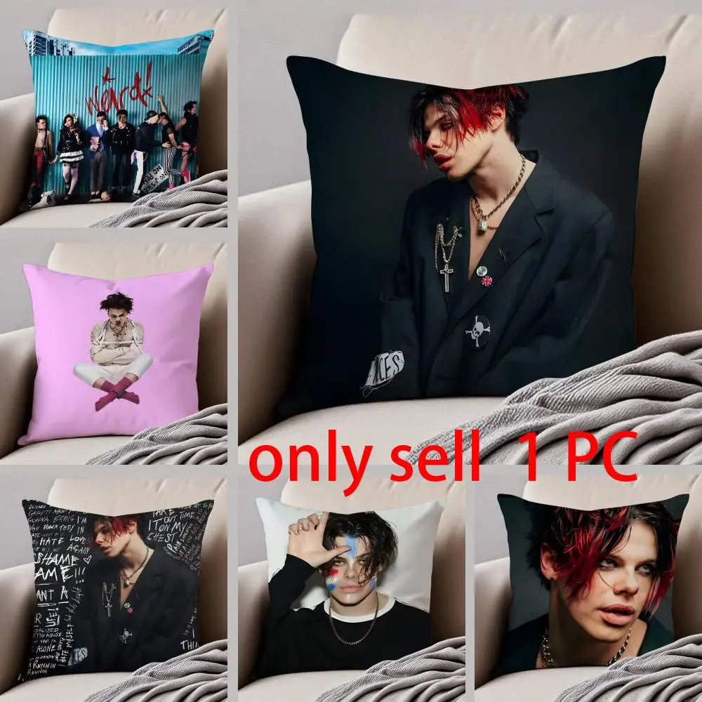 Yungblud Hot Singer Anime Cushion Cover Linen Pillow Case Soft Breathable Protective Couch Room Decoration