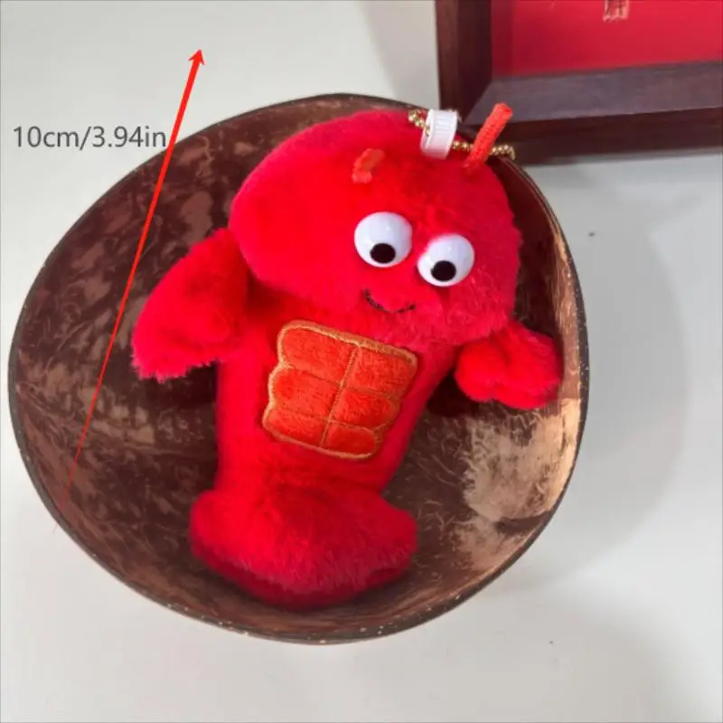 1/2 PCS Couple Gift Cute Funny Muscle Lobster Simulation Food Plush Toy Stuffed Doll Keychain Backpack Pendant Bag Hang Ornament