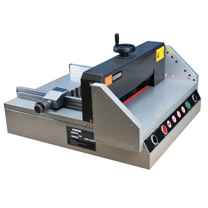 A3/A4 Size Steel Guillotine Paper Cutter Electric Desktop Model EN-C330 40mm Thickness Capacity 120W Home Office