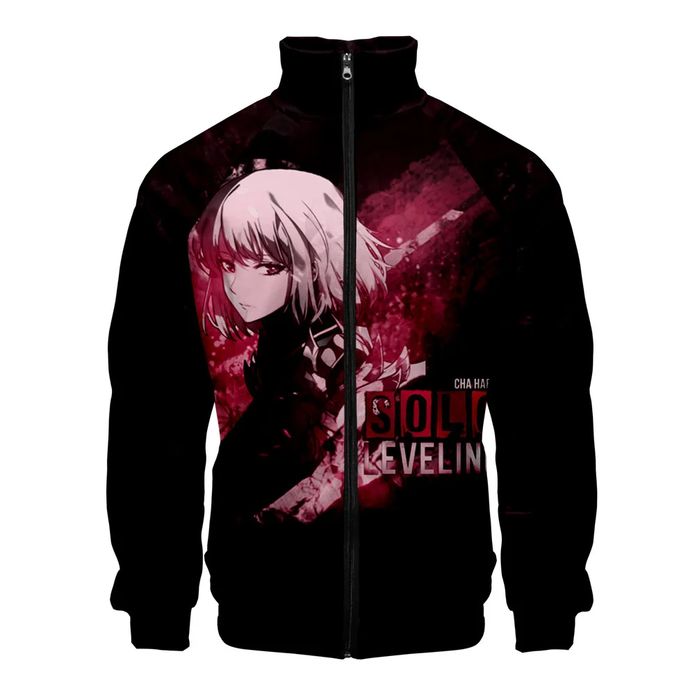 Anime Solo Leveling Zipper Sweatshirt Korea Women Men's Hoodies Harajuku Streetwear 3D Clothes Halloween Carnival Birthday Gift