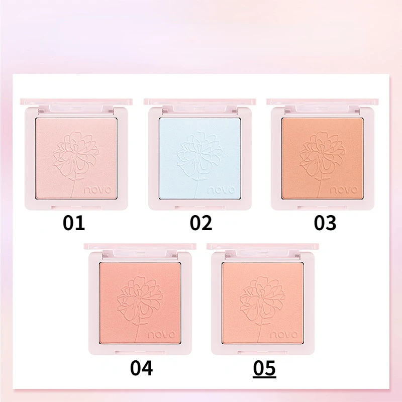 NOVO Monochrome Blush Is Delicate Easy To Apply Beginner To Improve Complexion Nude Makeup Three-dimensional Natural Face Makeup