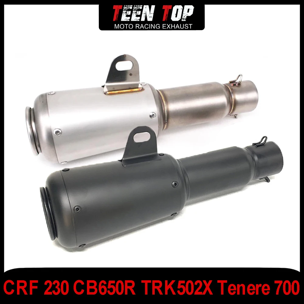 

Универсальный мотоциклетный глушитель из нержавеющей стали GP, локоть CRF 230 CB650R TRK502X Tenere 700 51 мм DB Killer Moto Tube