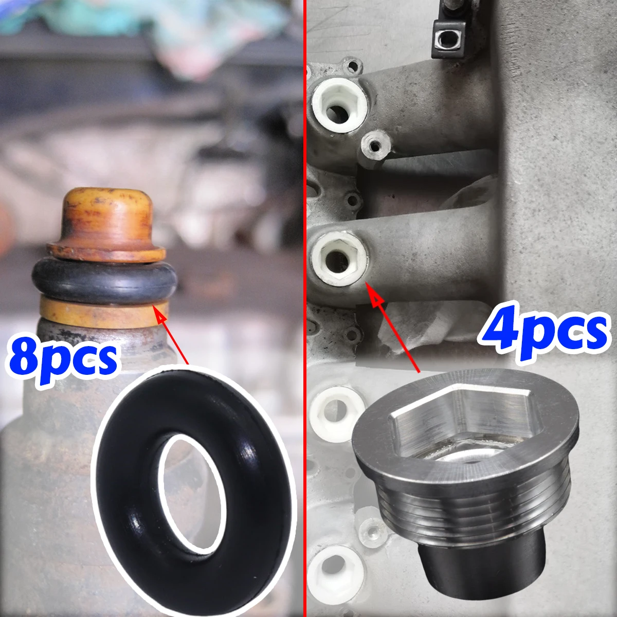 

Fuel Injector Insert Cup Seat for Seat Cordoba 6K 1999-2002 1.8T Control Engine Repair Gasket Nozzle Sealing 035906149A O-Rings