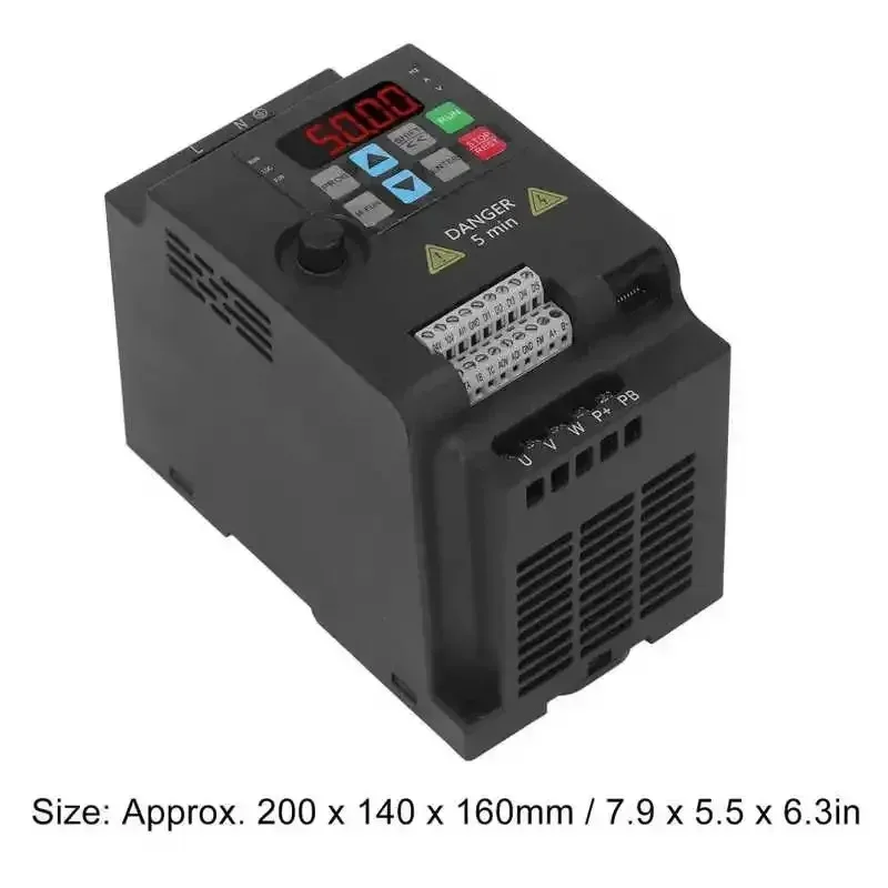 1.5KW Variable Frequency Drive with Single Phase AC220V Input and Three Phase 0-220V Output for Industrial Motor Speed Control