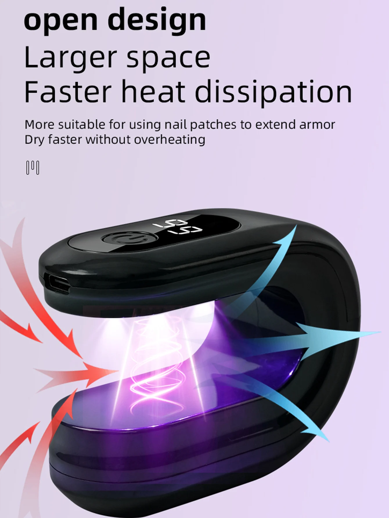 Sèche-ongles UV compact : format mini portable pour la maison et les voyages, rechargeable par USB, parfait pour le vernis gel