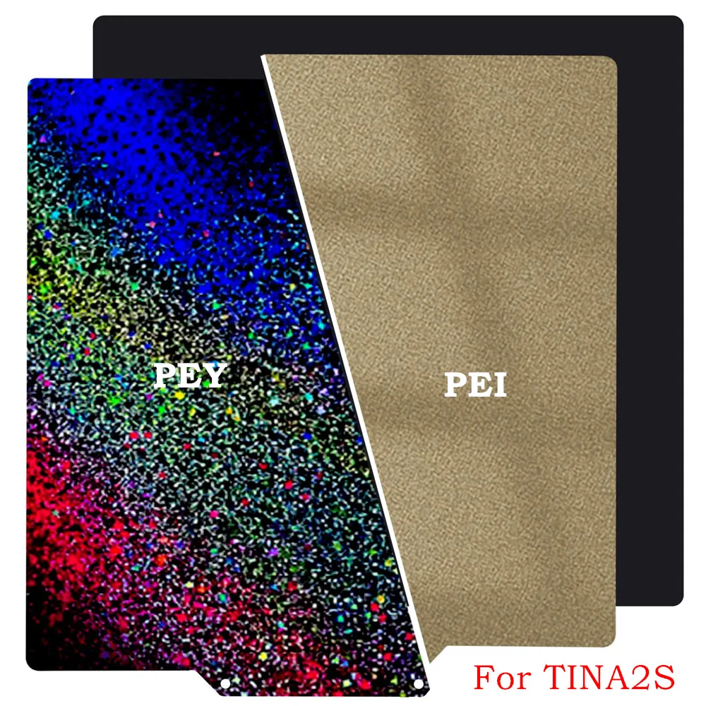 

PEI Build Plate 120x110mm for Tina2S Print Bed Smooth PEY+Textured PEI Spring Steel Flexible Sheet Removable Magnetic Platform