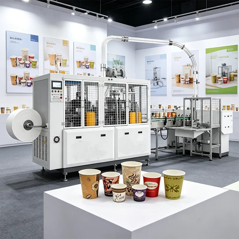 High Speed 120pcs/min Paper Cup Production Line for 7oz 8oz 9oz 12oz Coffee Cups with Auto Stacking