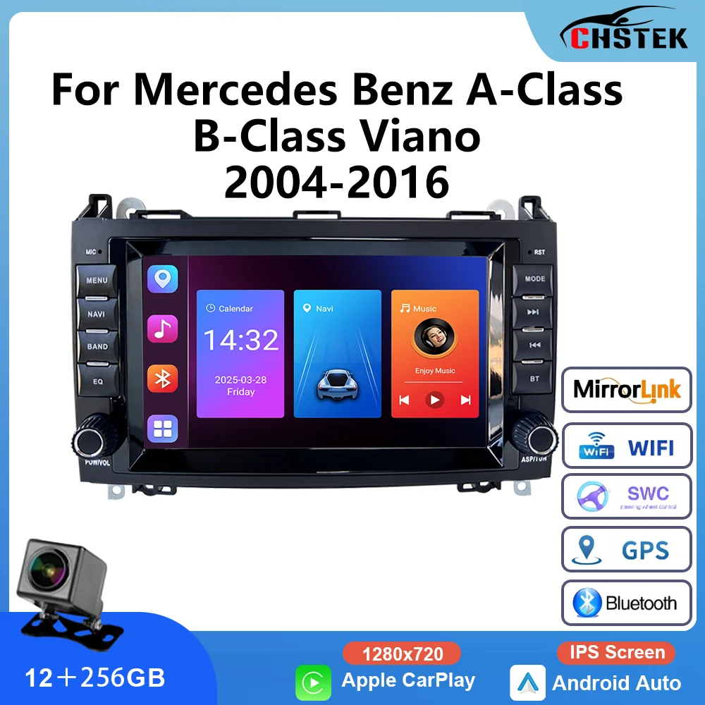 

CHSTEK Car Radio For Mercedes Benz Sprinter W906 A-Class W169 B-Class W245 Android 13 Wireless CarPlay 4G GPS Navigation WiFi