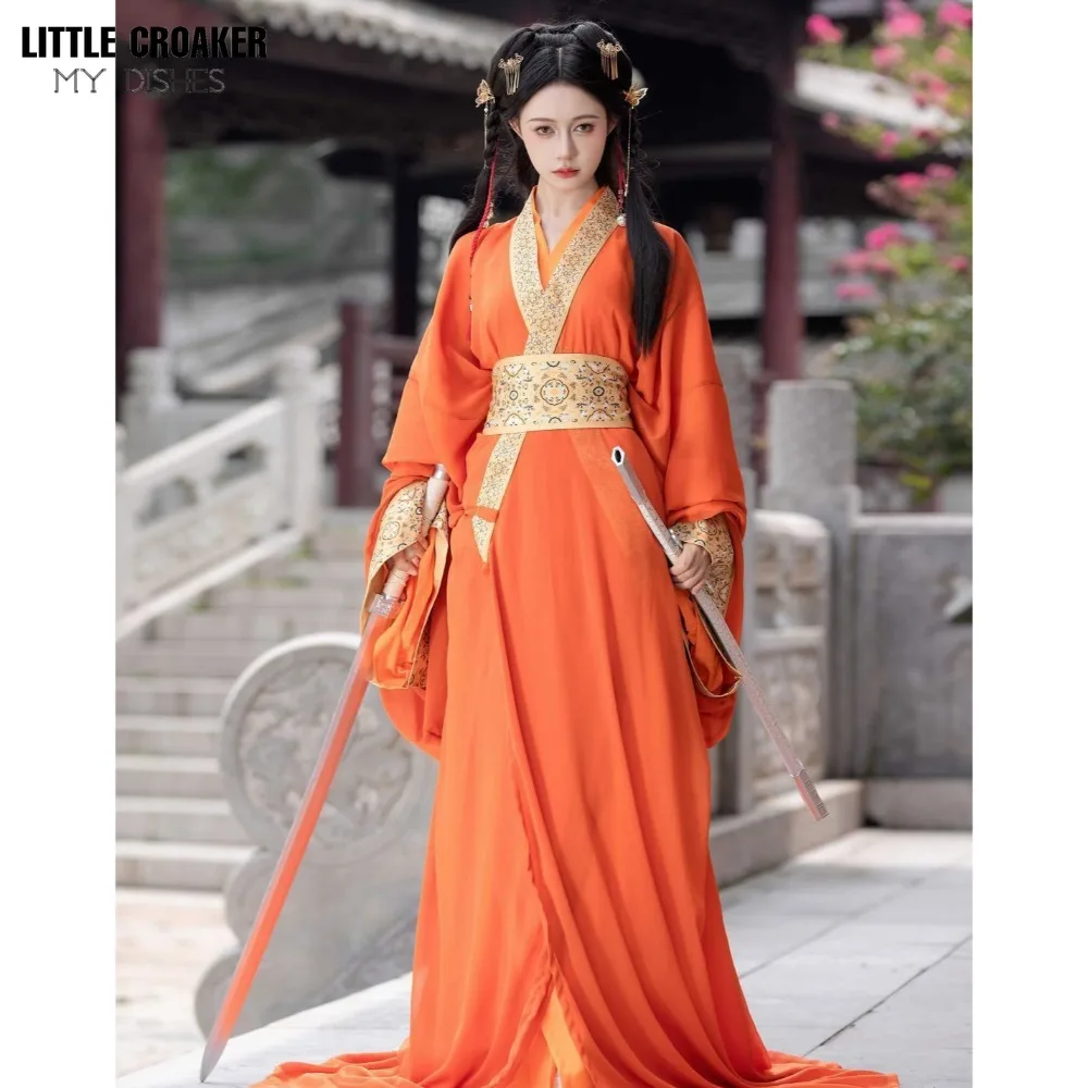 

Original Warring States Hanfu - Mashan Chu Tomb Replica Trailing Hem Zhiju Robe Ancient Chinese Costume for Historical Cosplay