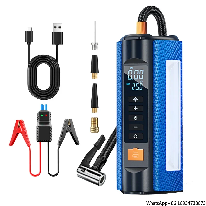 

8000mAh Emergency Start Power Supply Inflatable All-in-one Machine 12v Air Compressor Mini Air Compressor Tire Inflator Portable