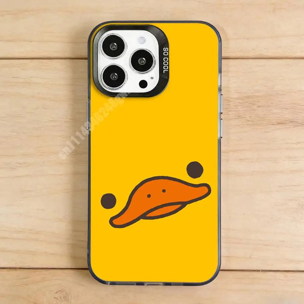 Funny Yellow Duck Phone Case for iPhone 17 16 Pro Plus 15 14 13 Max Mini 12 11 X XS Air Shield Bumper