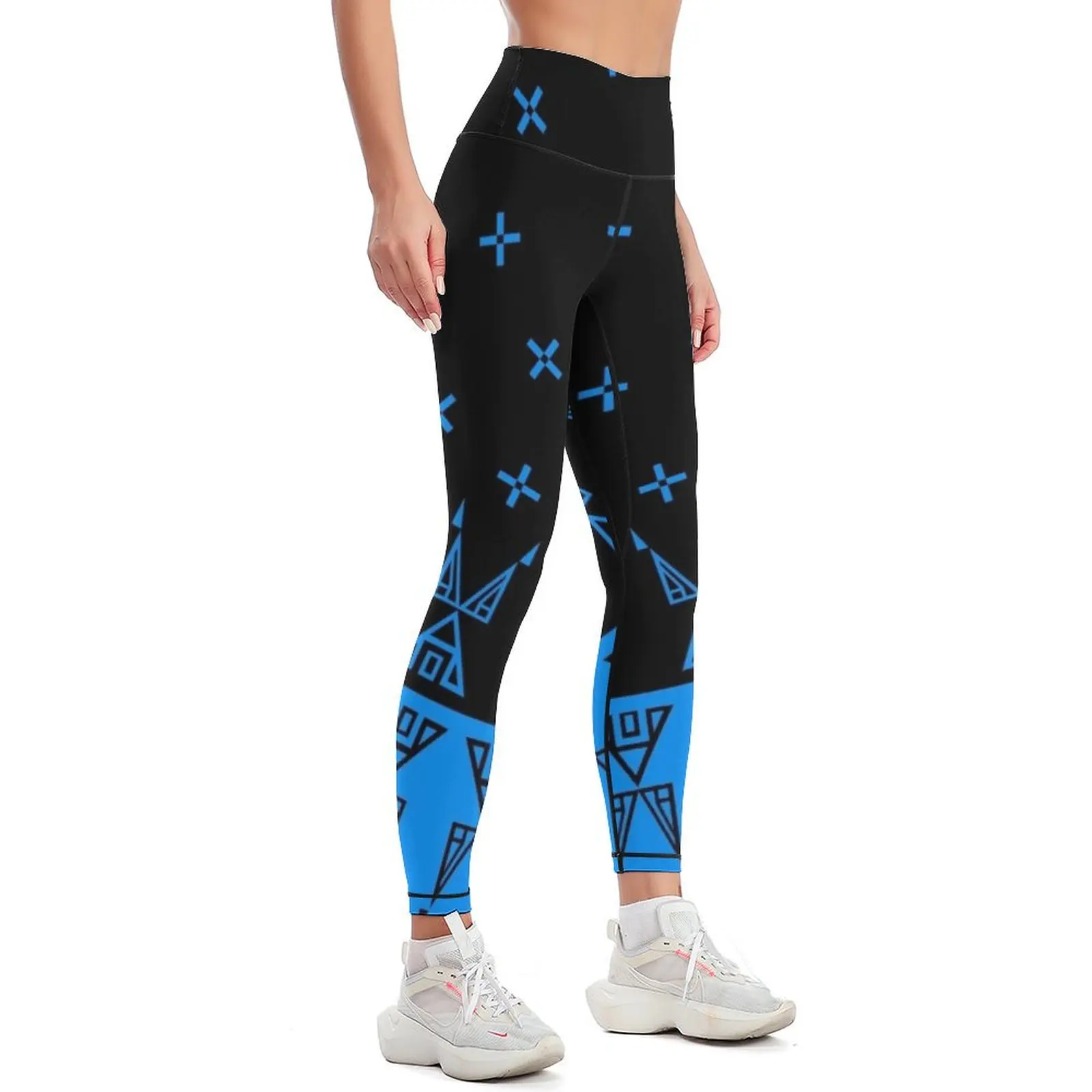 Night Stars-mallas push up para mujer, pantalones deportivos, ropa deportiva para gimnasio, Leggings acampanados, azul/negro