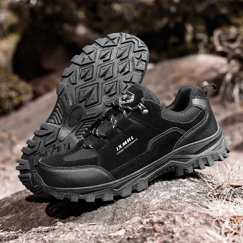 New Large Outdoor Mountaineering Shoes Men Spring and Autumn Mesh Breathable Sneaker Outdoor Travel Hiking Non slip Shoes