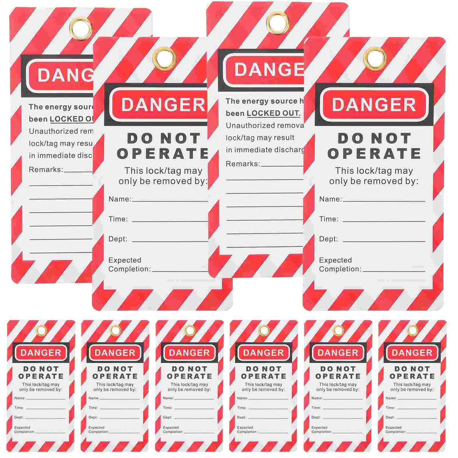 10 Pcs Safety Warning Sign Lock Out Tag Fire Extinguisher Do Not Operate Hanging Tags Pvc Equipment Repair Lockout