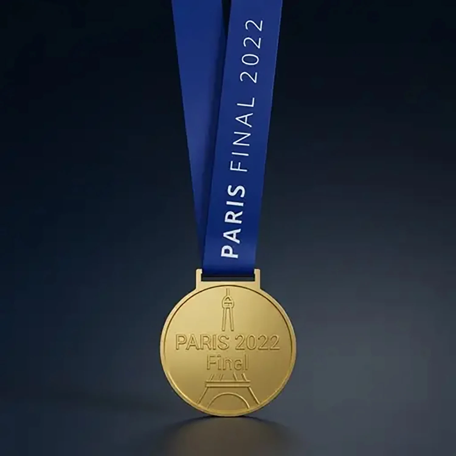 

PARIS 2022 Style Football Award Medal with Ribbon for Fans Collection