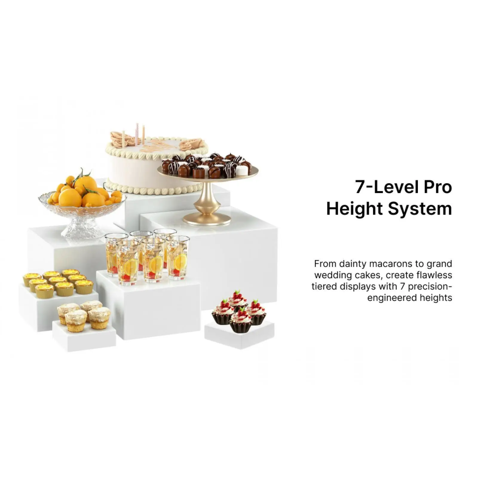 

Многоуровневая акриловая подставка-витрина для еды, квадратная, для кексов, мероприятий, бранчей, декора фуршета