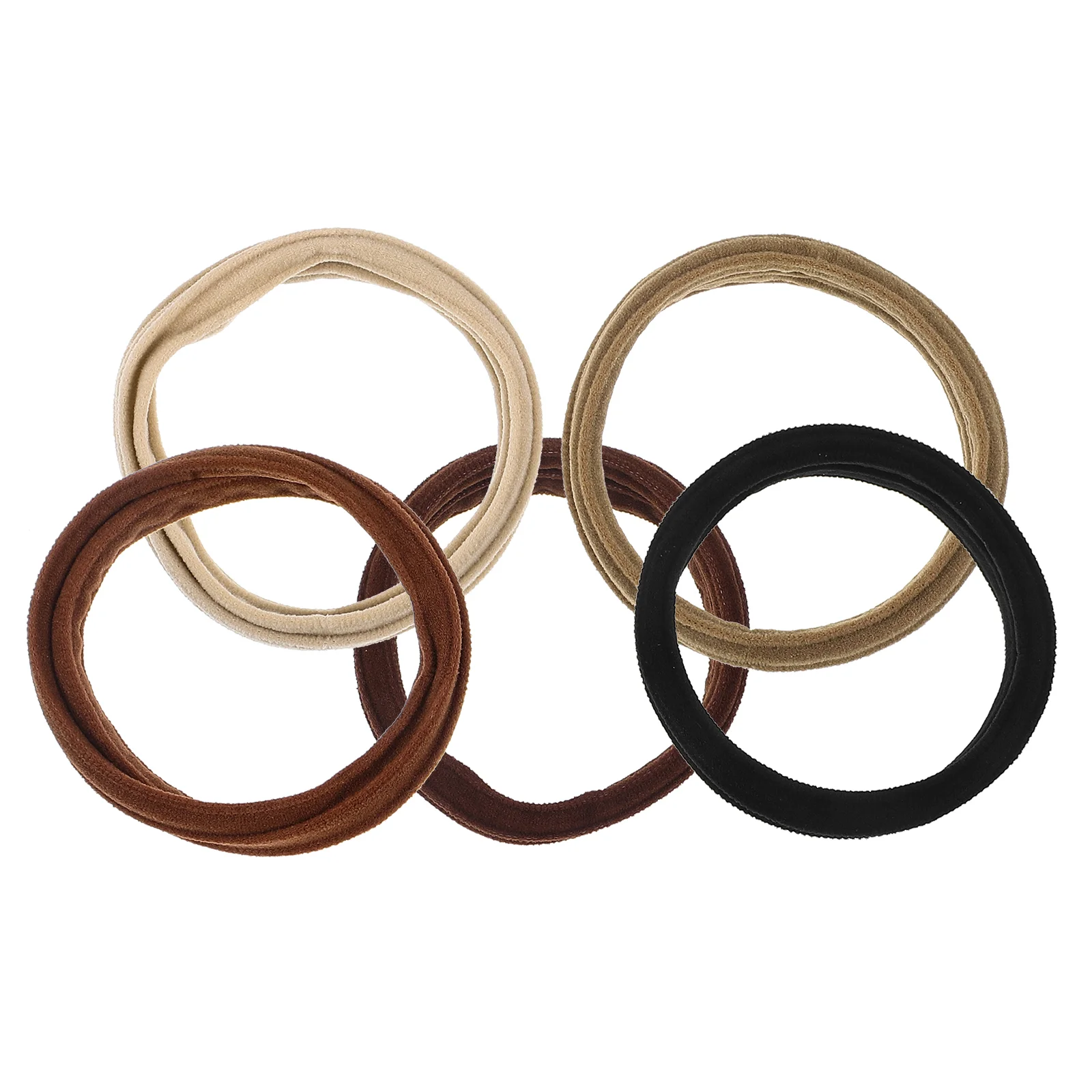 5 Pcs Hair Tie Band for Man Elastic Accessories Women Elasticity Bracelet Ties Ring Nylon Bulk