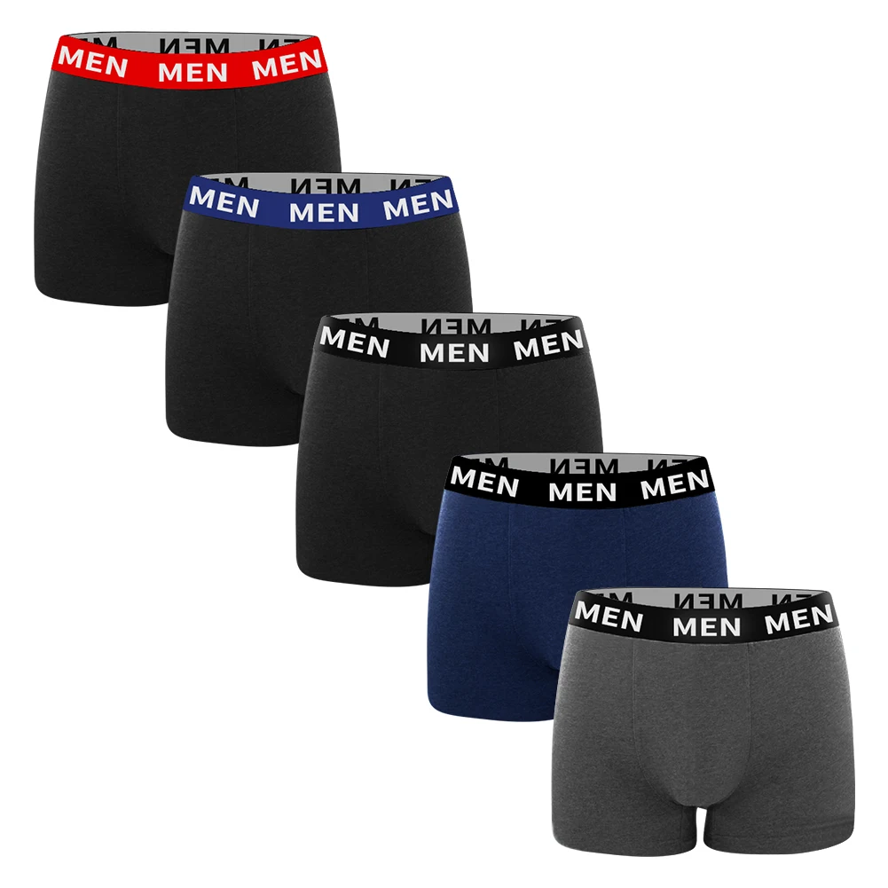 5 pack Men's Underwear Boxer Briefs, Soft Briefs Comfort Boxer Brief for Men